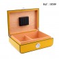 MYON humidor 25 cigars yeloow with carbon design