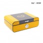 MYON humidor 25 cigars yeloow with carbon design