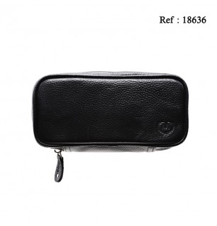 MYON 2 pcs pipe baf real leather black