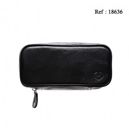 MYON 2 pcs pipe baf real leather black