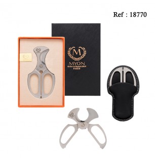 MYON cigar scissor including leather puch