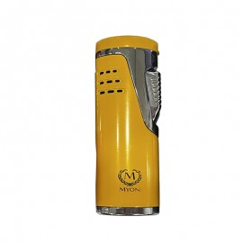 Myon double jet lighter yellow with piercer