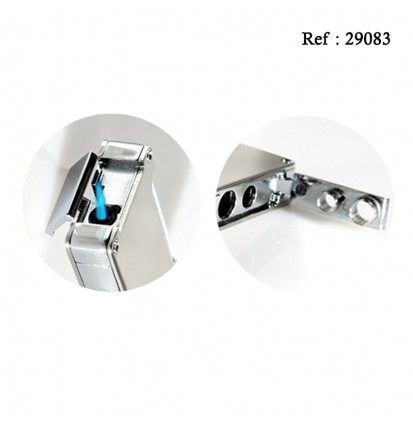 Briquet jet flame ADORINI Argent