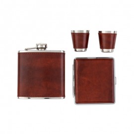 Gift Set Flask 180 ML with cigarette case