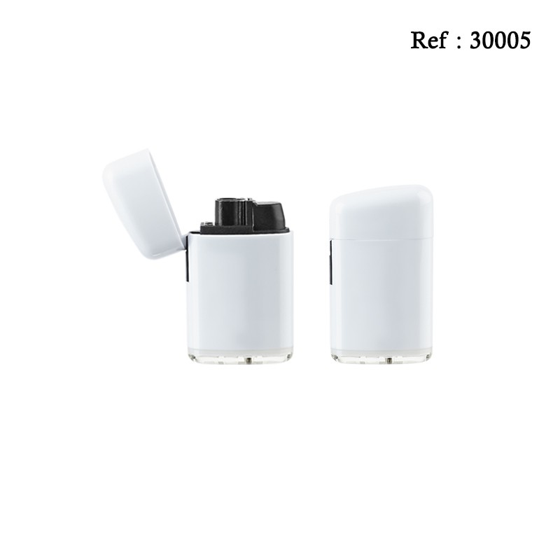 Briquet M25  Torche Blanc brillant, display de 20