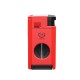 2 Jet flame lighter MYON Red with cigar cutter V slicer and pierc