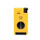 2 Jet flame lighter MYON Yellow with cigar cutter V slicer and pierc