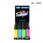 Briquet Torche Festival 4 coloris gomme ass, display de 24