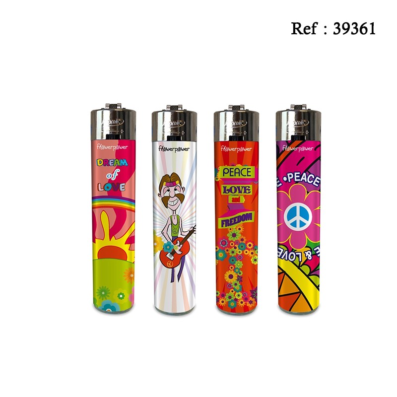 Briquet Pierre Festival Flower Power, display de 48