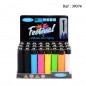 Briquet Pierre Festival Gomme Fluo assortis, display de 24