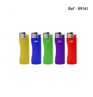 Briquet FLAM UP Mini Pierre Curve Color assortis, flamme fixe