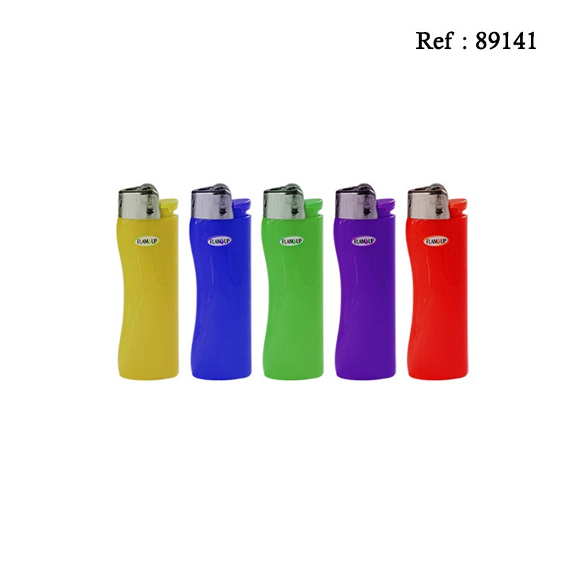 Briquet FLAM UP Mini Pierre Curve Color assortis, flamme fixe