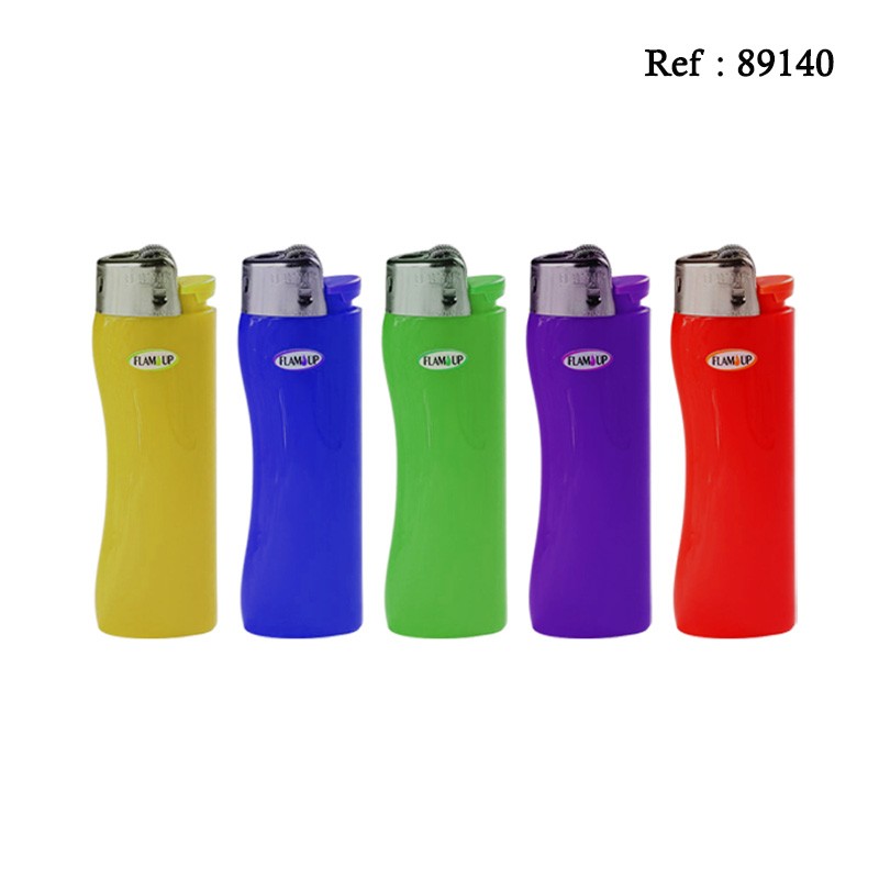 Briquet FLAM UP Pierre Curve Color assortis, flamme fixe