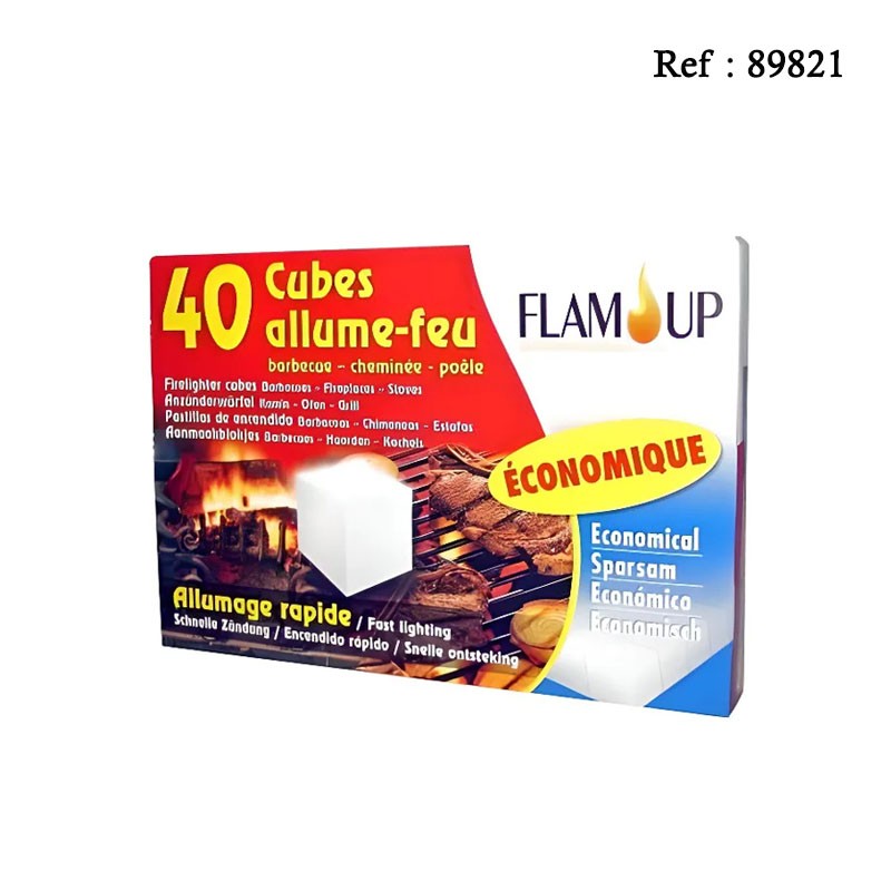 cubes par 40 allume feu 89821