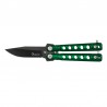 Knife 5 cm Green with black strip