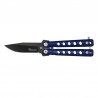 Knife 5 cm Blue with black strip