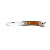 Couteau 5 cm, manche Orange/Chromé, avec anneau porte clés