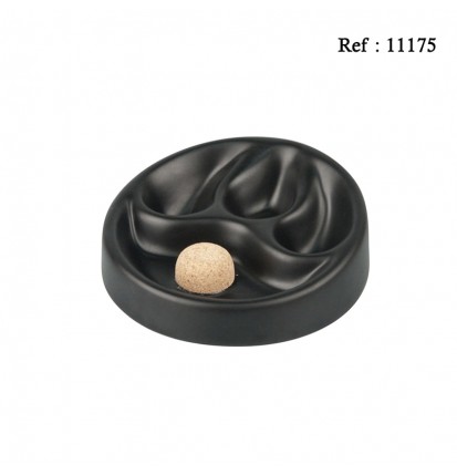 pipe ashtray ceramic black mat Ø 17.5 cm