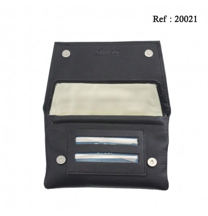 Tobacco leather pouch black