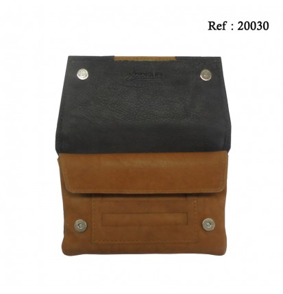 Tobacco leather pouch 2 tone