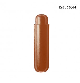 Etui cuir SAREVA marron 1 cigare corona/robusto