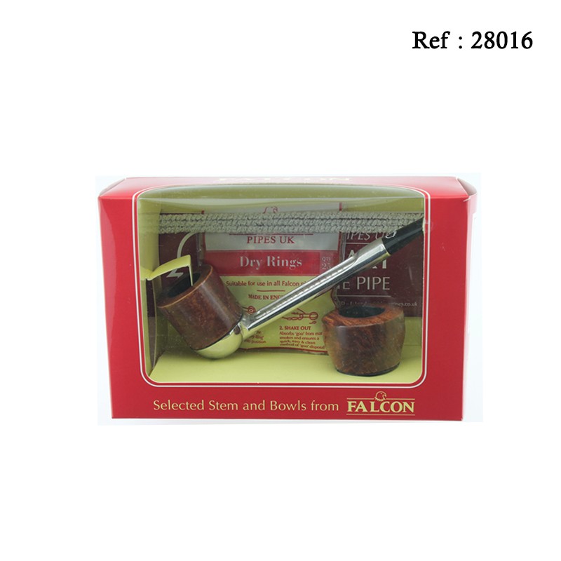 Pipe FALCON Coffret Découverte, droite, fournie avec foyer, filtres