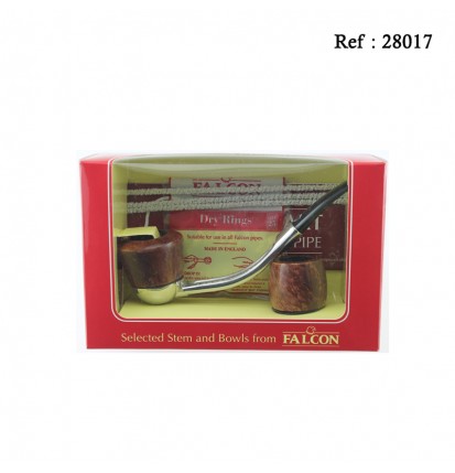 Pipe FALCON Coffret Découverte, courbe, fournie avec foyer, filtres