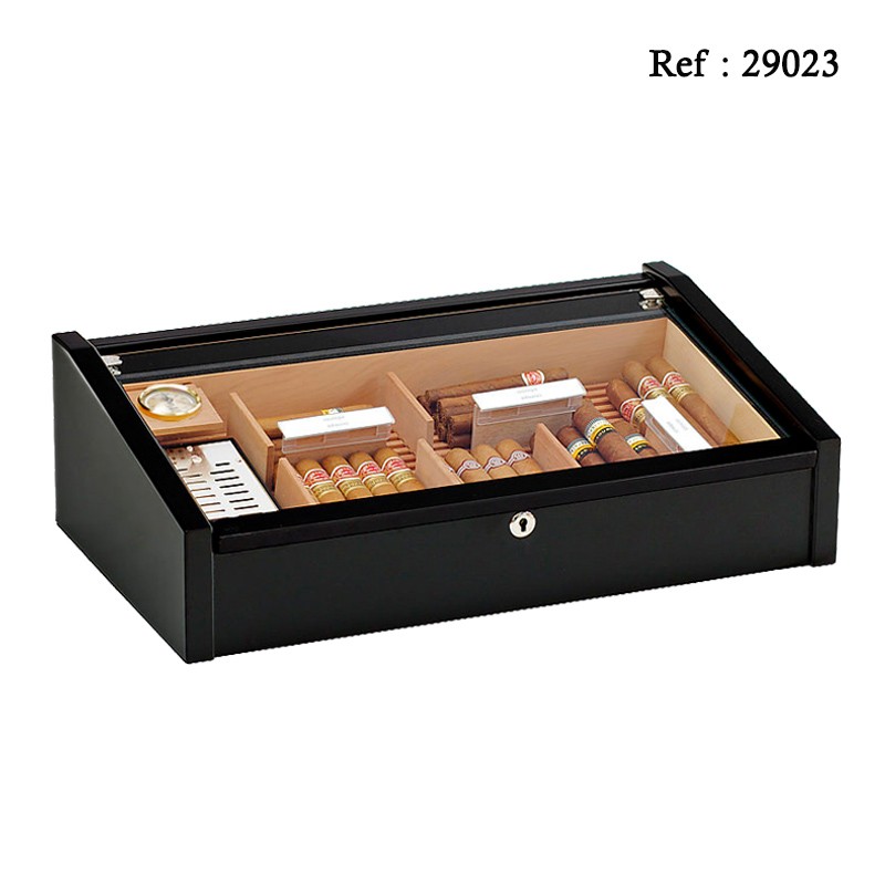 Adorini humidor Vega Deluxe black 490 x 150 x 290 mm for 100 cigars