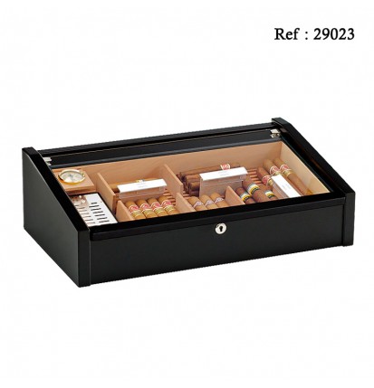 Adorini humidor Vega Deluxe black 490 x 150 x 290 mm for 100 cigars