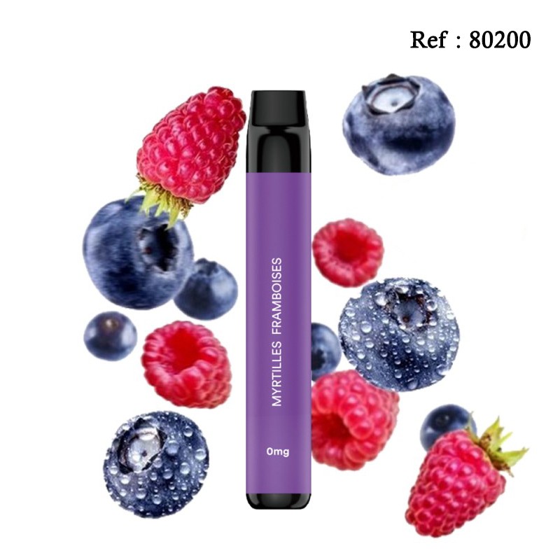 Disposable E-cigarettes FLAWOOR Max 0mg/mL 2000puffs Blueberry Raspbe