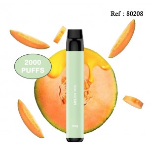 E-cigarettes jetables Flawoor Max 0mg/mL 2000 puffs - Melon Miel