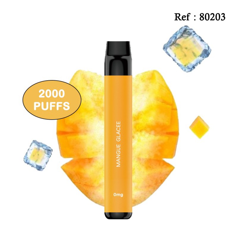 Disposable E-cigarettes FLAWOOR Max 0mg/mL 2000puffs - Ice Mango