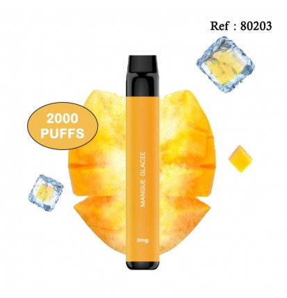 Disposable E-cigarettes FLAWOOR Max 0mg/mL 2000puffs - Ice Mango