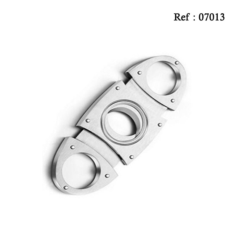 cigar cutter oval silver 90 x 40 x 4 mm