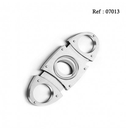 cigar cutter oval silver 90 x 40 x 4 mm