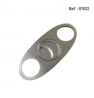 cigar cutter oval silver 90 x 40 x 4 mm