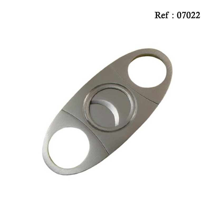 cigar cutter oval silver 90 x 40 x 4 mm