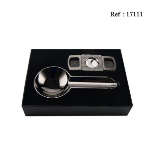 Set Cigar ashtray and Cigar cutter gun