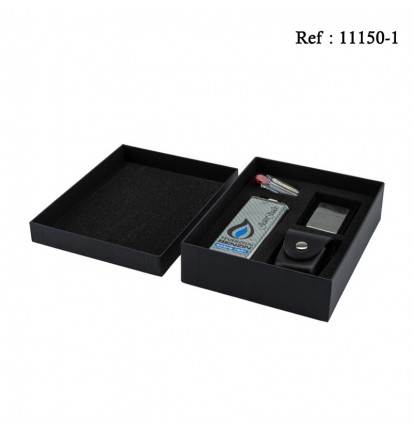 Coffret Briquet essence avec accessoires assortis