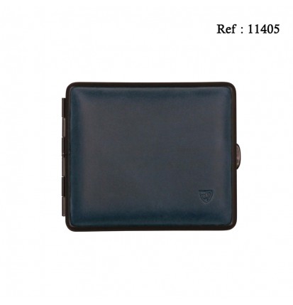 Cigarette case suede dark blue for 18 cigaretes