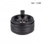 Spinning ashtray black rubber, diameter 11 cm