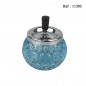 Spinning glass ashtray blue, diameter 12 cm