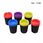 Ashtray for tin holder in car, black/lid colored assorted per 12 pcs