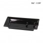 Cigar ashtray ceramic black with 1 rest, 18.3 x 9.2 x 3.5 cm