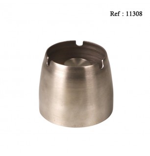 Ashtray stainless steel conical, 3 rests, high 7 cm