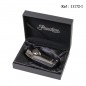 Briquet Double Jet Gun Satin/Noir en boîte cadeau