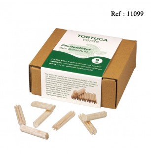 Tortuga pipe fliter verde 9 mm, in balsa wood, box of 110 filters