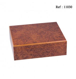 humidor set bulr wood for 25 cigars, 260 x 220 x 80 mm