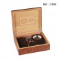 humidor set bulr wood for 25 cigars, 260 x 220 x 80 mm