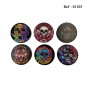 metal grinder 5 Skulls +1 tiger , Ø 5 cm, 4 parts assorted per 12 pcs